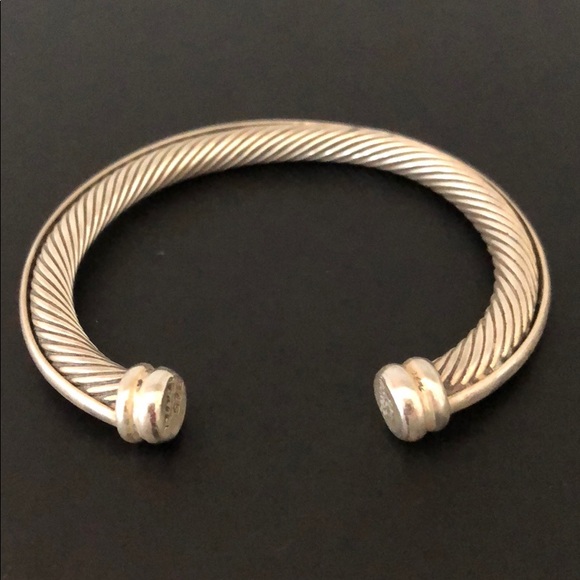 VINTAGE STERLING SILVER SPIRAL DESIGN CUFF - Picture 6 of 8